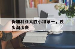 保加利亚大胜小组第一，独步淘汰赛